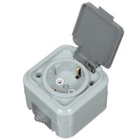 Розетка штепсельная влаг.защ. открытой установки  IP 54, с заземлением, 16А