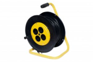 СОЮЗ пласт. катуш. сет. удл. ПВС 2х1.5 4 роз. 50 м 16А  литая вилка