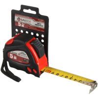 Рулетка   BARTEX  5м х 25мм Обрезин корп, Магнит, Автостоп+ 2 кнопки JB-03 (32G-5025)