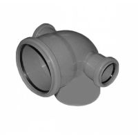 отвод PP с выходом левый+правый канализ.D 110х50(90)