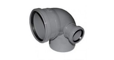 отвод PP с выходом правый канализ.D 110х50(90)