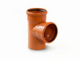 тройник канализ.D-110/110 (90) ПОЛИТРОН (КАН.НАРУЖ.)