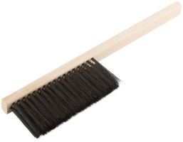 Щетка-сметка, искуств. щетина, деревянная ручка, 3-х рядная 350 мм