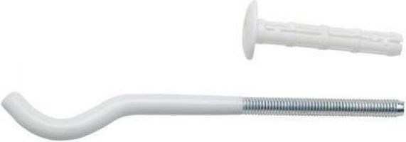 Кронштейн д/радиатора (с дюбелем ) 220мм (белый)