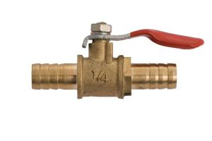 Кран шар. мини со штуцерами 10 — 10  ручка