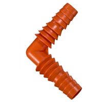 Уголок пласт. 1/2-3/4 ОРАНЖ ребристый №158