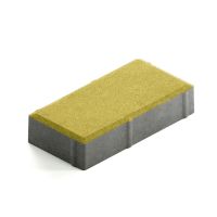 Плитка тротуарная «Брусчатка» 20х10х4 желтая