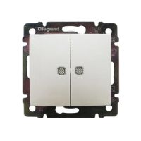 Legrand Valena, белый выкл. 2 кл. с инд.