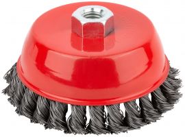 Щетка д/болгар чашка круч. проволока 80мм М14 присоед. гайка Bartex