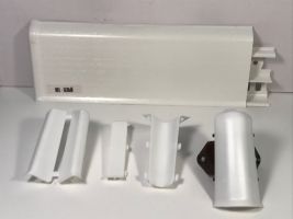 Плинтус напольный 80мм/70мм 2,2м «Идеал Система»/Деконика Белый / 001