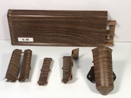 Плинтус напольный 80/70мм 2,2м «Идеал Система» Орех / 291