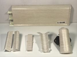 Плинтус напольный 80/70мм 2,2м «Идеал Система» Ясень бьянко / 255