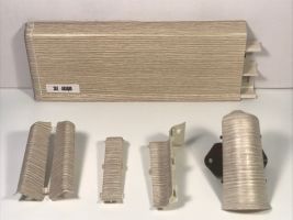 Угол для плинтуса 80мм «Идеал Система» Акация / 361 внутренний