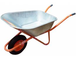 Тачка строительная Bohrer ТВН-1Н, одноколесная, колесо 4,0-8, объем корыта 110л,толщ.0,8мм, груз 180