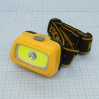 Космос фонарь налобный H3WDS-COB (3xR03) 1св/д COB 3W (240lm) +1св/д 1W (100lm), жёлтый/пласт,3 реж,