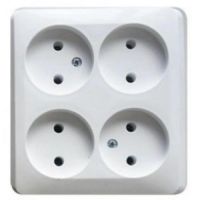 Розетка 4-ая бел. б/з