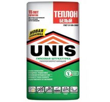 Штукатурка гипсовая Юнис Теплон белый 15 кг