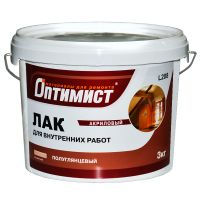 Лак=Оптимист акрил 0,9/1кг бесцвет глянц
