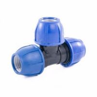 Тройник 32мм, компрессионный, для ПЭ труб