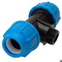 Тройник 25ммх1/2″ наружная резьба, компрессионный, для ПЭ труб