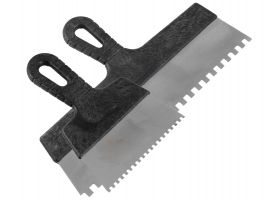 Шпатель фасадный «Мастер», зубчатый, нерж. сталь, 150мм, зуб 6х6мм, (шт.)