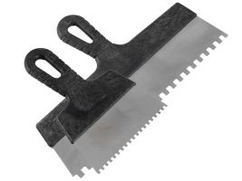 Шпатель фасадный «Мастер», зубчатый, нерж. сталь, 300мм, зуб 6х6мм, (шт.)