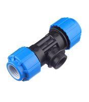 Тройник 25ммх1/2″ внутренняя резьба, компрессионный, для ПЭ труб