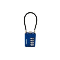 Замок вис. ВС1КТ-30/3 (H2) синий с тросиком кодовый d=3мм АЛЛЮР