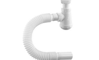 Сифон  бутылочный для тюльпана 32 с гофрой