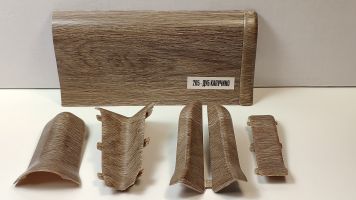 Угол для плинтуса К55 «Идеал Комфорт» Дуб капучино / 205 соединительный