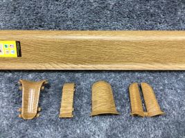 Угол для плинтуса К55 «Идеал Комфорт» Дуб коньячный / 206 наружный