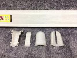 Угол для плинтуса К55 «Идеал Комфорт» Ясень серый / 253 торцевой (пара)