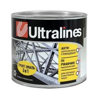ULTRA LINES Грунт-эмаль по ржавчине 3в1 СЕРАЯ 1,8кг