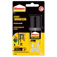 Эпоксид.клей МОМЕНТ СУПЕР ЭПОКСИ прозр.шпритц 6мл