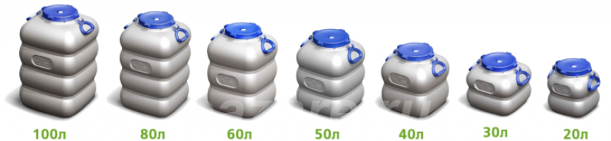 Бочка-канистра пл 30л квадратная с ручками