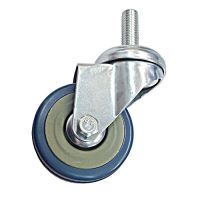 Колесо мебельное бол. на подшипнике усил. серый со штырем