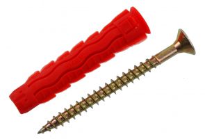 Дюбель нейлоновый 10х 50/6х70 Wkret-met SFXP, с шурупом