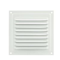 Решетка вент. 200*200 белая с сеткой НОРА-М