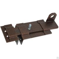 Засов накладной с проушиной медь Делга г.С-Пб