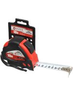 Рулетка   BARTEX 10м х 25мм Обрезин корп, Слайд фиксатор + Кнопка JB-02 (36G-10025)