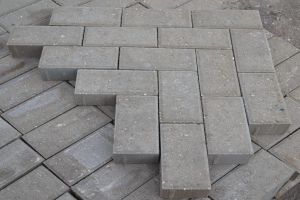 Плитка тротуарная «Брусчатка» 20х10х6 серая