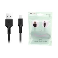 Кабель Hoco USB-microUSB X13 Easy  1.0м  чёрный