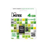 Карта памяти MicroSD 4 Gb Mirex HC 10 Class