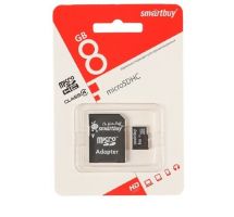 Карта памяти MicroSD 8 Gb Smart Buy HC 4 Class