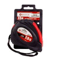 Рулетка   BARTEX  7.5м х 25мм Обрезин. корп. Слайд фикс+Кнопка JB-02 (36G-7525)