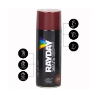 КРАСКА АЭРОЗОЛЬ АКРИЛ.  КОРИЧНЕВАЯ  520 МЛ (12) «RAYDAY»