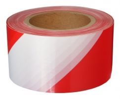 Лента для ограждений 50мм бело-красная