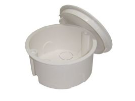 Коробка с/у круг d80x40 (с крышкой) бел