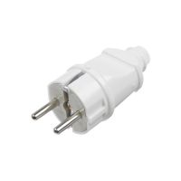 Вилка прямая с/з (белая) 16А 250В