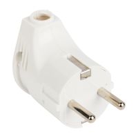 Вилка угловая с/з (белая) 16А 250В